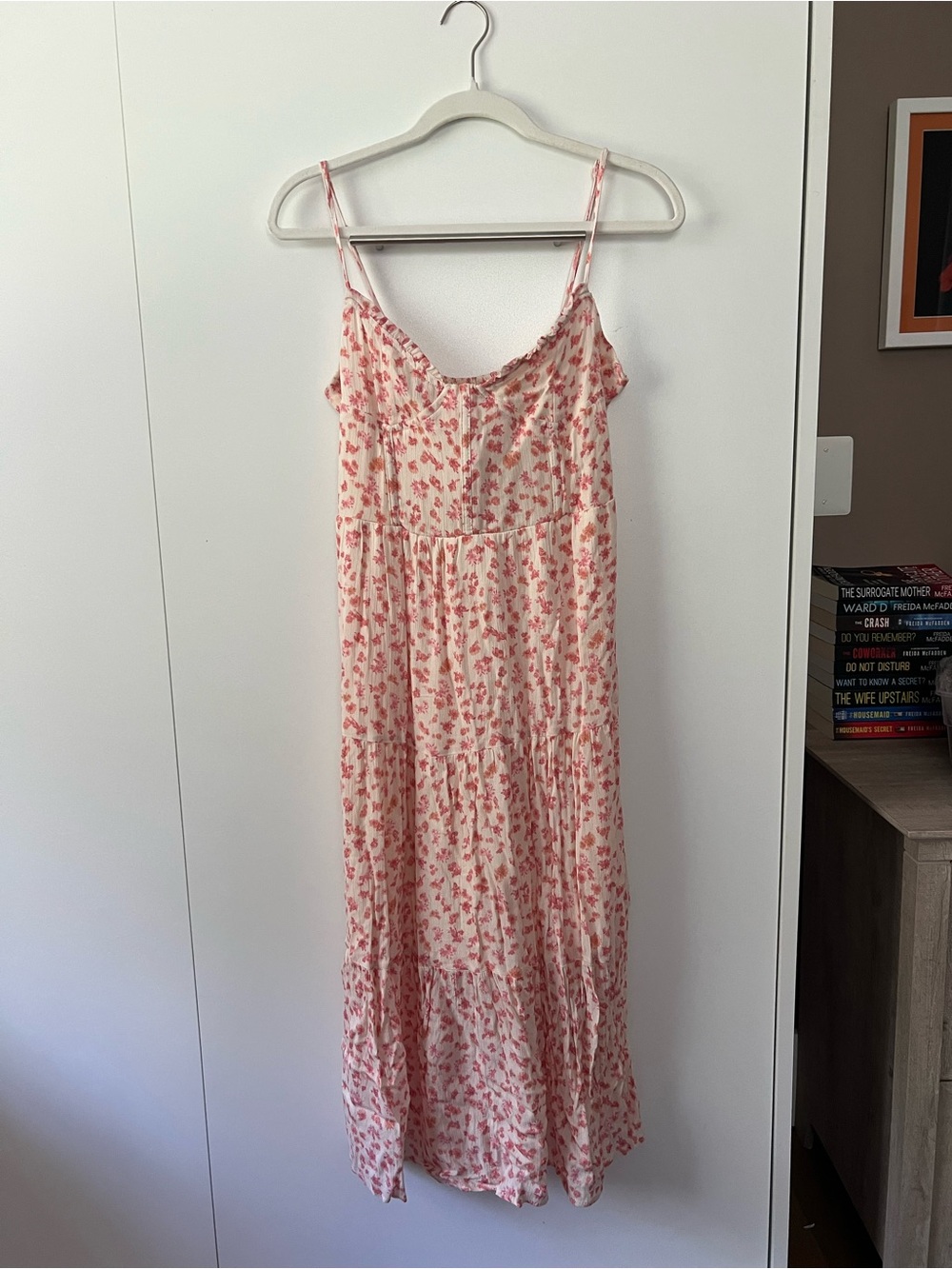 T.J.Maxx Light Pink Floral Maxi Dress